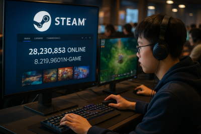 Steam Soars as China's PC Gaming Surge Fuels Record-Breaking Numbers