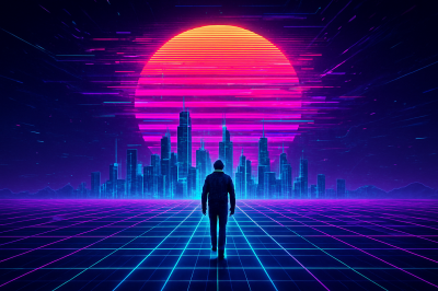 Digital Reverberations: An Odyssey Through the Neon Grid